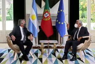 Alberto Fernandez es recibido por el Primer Ministro de Portugal Antonio Costa  en el Palacio Sao Bento, en Lisboa