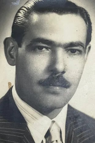 Retrato de Atilio Vidal en la década de los 40, en Trenque Lauquen