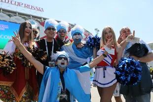El color de los argentinos en Rusia