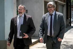 El fiscal Gustavo García (izquierda) y el testigo Javier Laborde