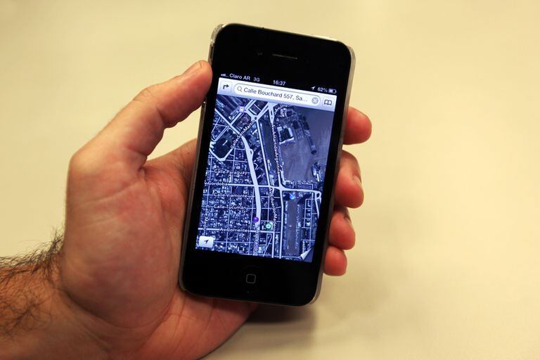 El centro porteño, según la aplicación de mapas del iOS 6