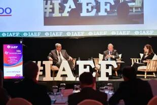 Carlos Haquim, vicegobernador de Jujuy, y Antonio Marocco, vicegobernador de Salta, en el IAEF