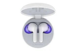 Los auriculares earbuds Tone Free cuentan con un estuche autolimpiante con luz UVC y están disponibles como una opción de accesorio sin cargo para el lanzamiento del LG Velvet