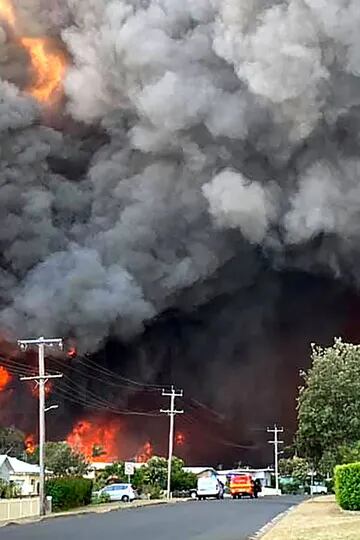 Un feroz incendio forestal se desató en una zona residencial de Sidney 