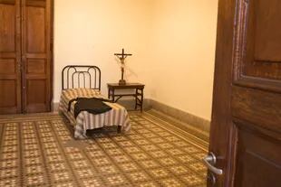 La habitación que ocupó el papa Francisco en el Colegio Inmaculada de Santa Fe.