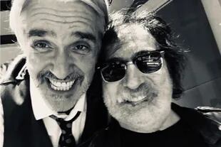 Roberto Pettinato y Charly García, durante la grabación de un disco que saldrá este mes