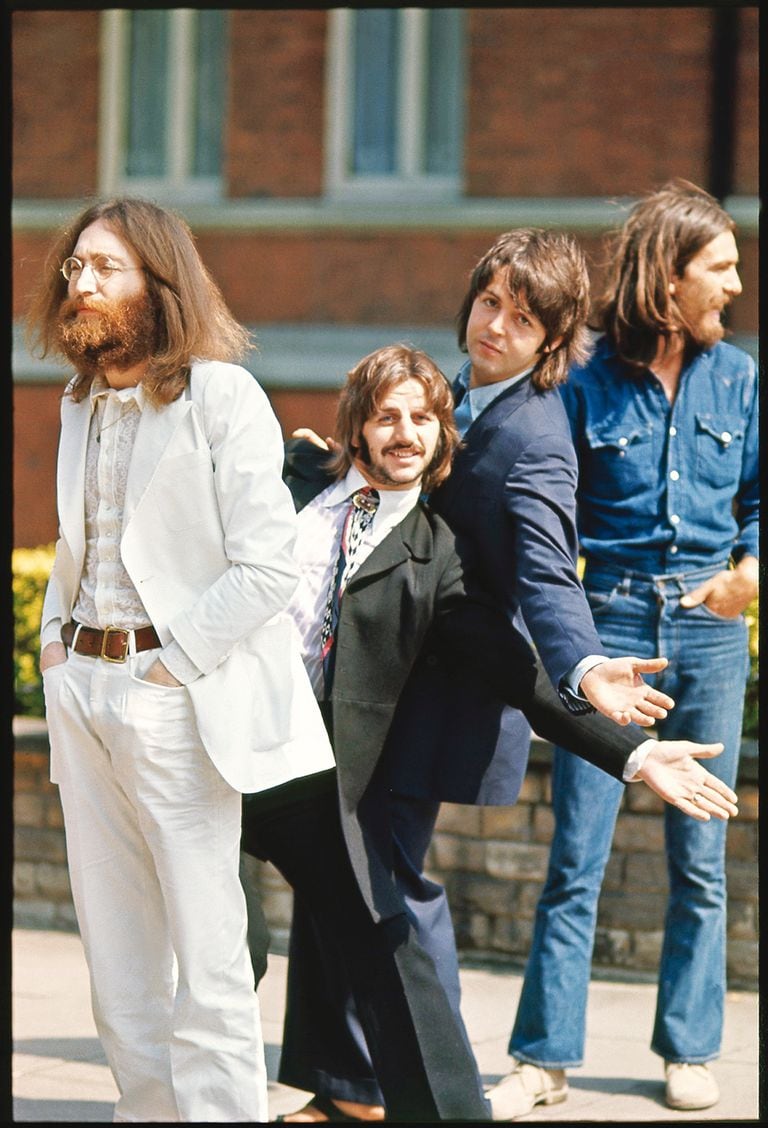 John, Ringo, Paul y George, captados en Abbey Road, en 1969
