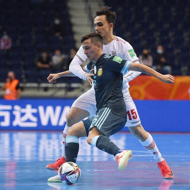 Selección Argentina de Futsal ante la selección de Irán.