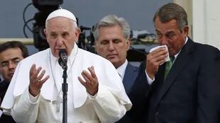 Boehner se mostró muy emocionado por la presencia del Papa en el Capitolio