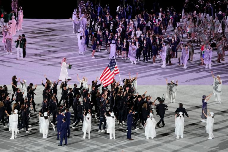 La delegación de Estados Unidos, la más numerosa de estos Juegos Olímpicos de Tokio 2020.
