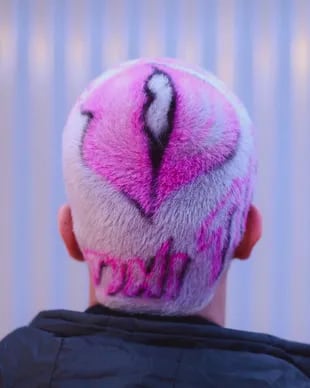 El fan de Tini Stoessel que se tiñó el nombre de su ídola en el pelo (Foto: Instagram @essoloemilio)