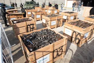 En junio, la ANMaC destruyó más de 10.000 armas de fuego provenientes de decomisos realizados por el Poder Judicial y de bajas patrimoniales de fuerzas policiales provinciales. Foto: Ministerio de Justicia y Derechos Humanos de la Nación