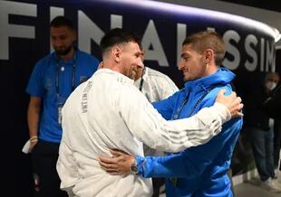 Marco Verratti y Lionel Messi, compañeros en PSG, rivales en el duelo de selecciones