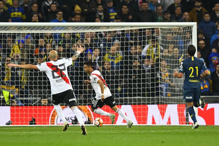 Gonzalo Martínez sella el 3 a 1 de River sobre Boca, en la final de la Copa Libertadores 2018, en Madrid, que ocurrió un día como hoy