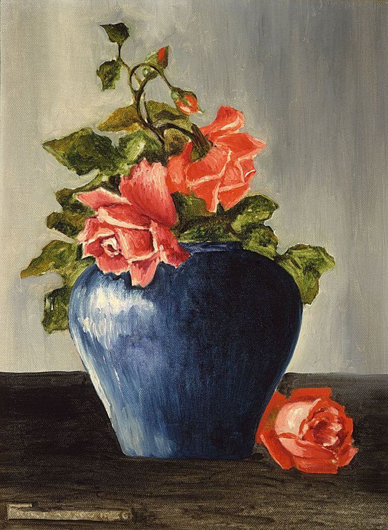 "Naturaleza muerta (rosas)" no ha sido expuesta desde 1954, y muestra la influencia que Guillermo Kahlo, el padre de Frida, tuvo en la artista