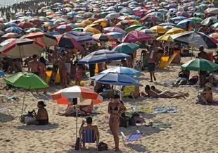 Playa de Ipanema en Río de Janeiro, Brasil, el 20 de enero de 2022
