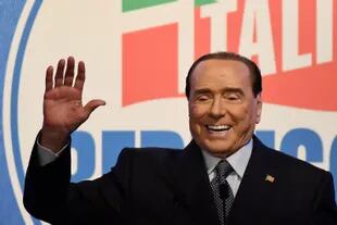 Silvio Berlusconi durante la convención de su partido