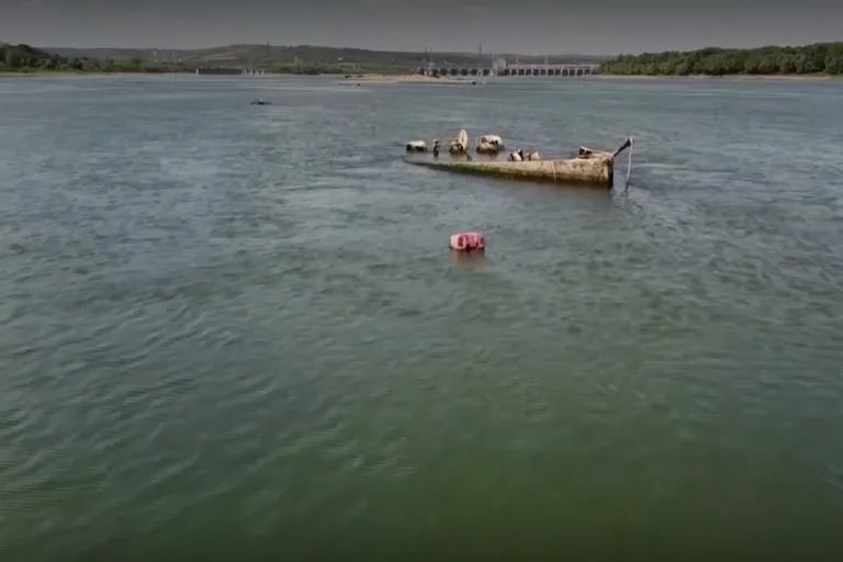 Eine historische Dürre legte Schiffe aus dem Zweiten Weltkrieg frei, die in der Donau versenkt wurden