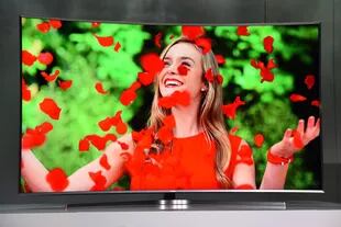 El televisor Samsung JS-9500 SUHD de 88 pulgadas presentado en la CES 2015 de Las Vegas