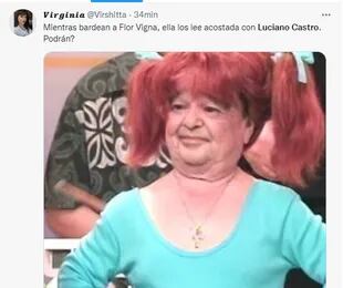Memes por el videoclip de Flor Vigna donde participó Luciano Castro (Foto: Captura Twitter/@Virshitta)