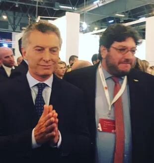 Mauricio Macri con el ministro de Cultura de la Nación, Pablo Avelluto