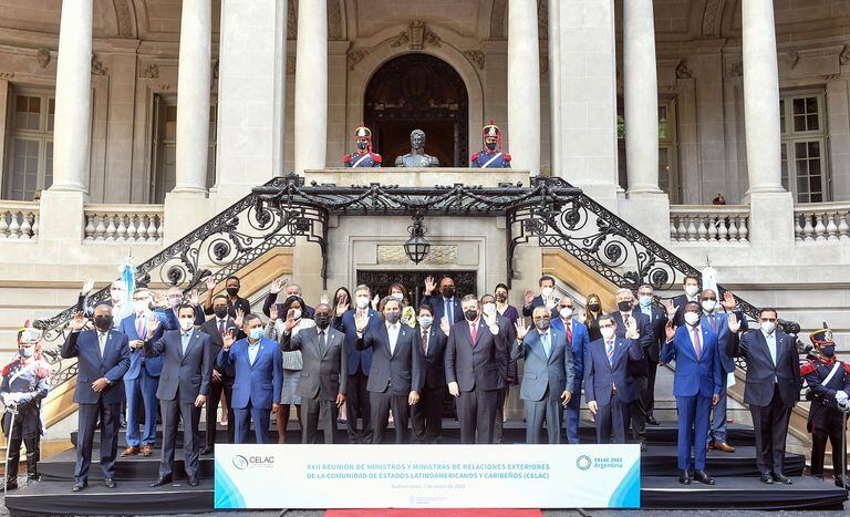 Apertura de la XXII cumbre de la Comunidad de Estados Latinoamericanos y Caribeños (Celac) que se desarrolla en el palacio San Martín.