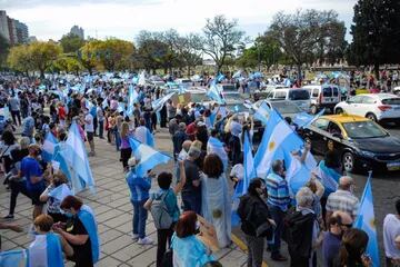 La movilización en el centro de Rosario