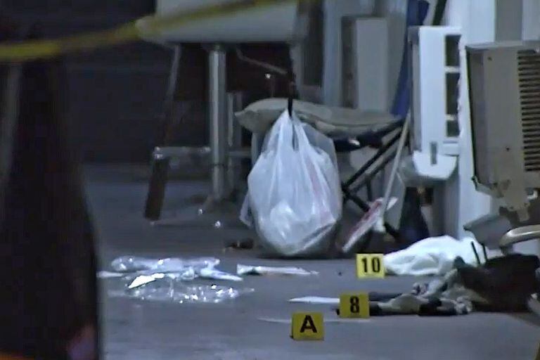 La escena del crimen en la cual se halló el cuerpo de la argentina de 28 años asesinada en Miami