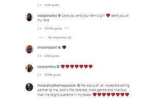 Mensajes de Eiza González y Sarah Paulson  (Foto Instagram @rumerwillis)