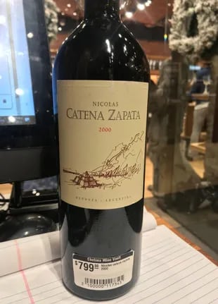Nicolás Catena Zapata 2000, en el Chelsea Wine Vault