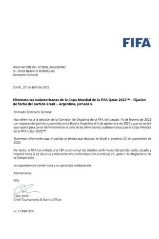 Resolución Brasil vs  Argentina por eliminatorias Qatar 2022