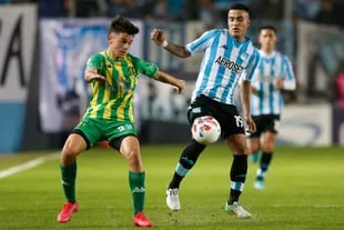 Matías Morello and Leonel Miranda in the last Racing vs.  Aldosivi, who finished 5-0 for the Academy, for the Professional League Cup.