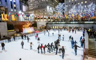 La pista de patinaje del Rockefeller Center.