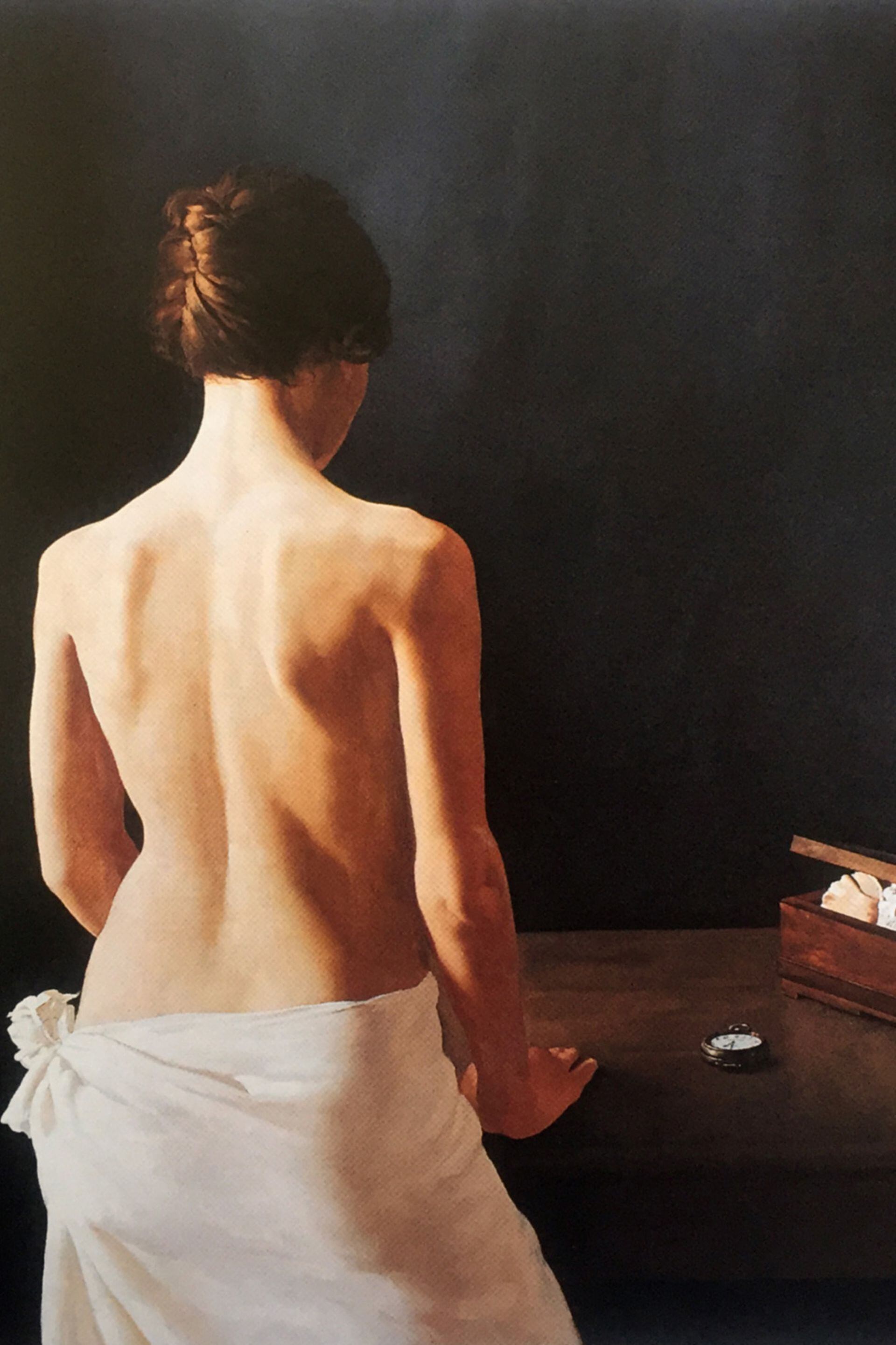 "8.30 am" (1987). Óleo sobre tela. Según Lascano es el primer 
óleo importante que hizo con Teresa como modelo. 
Gentileza Galería Zurbarán.