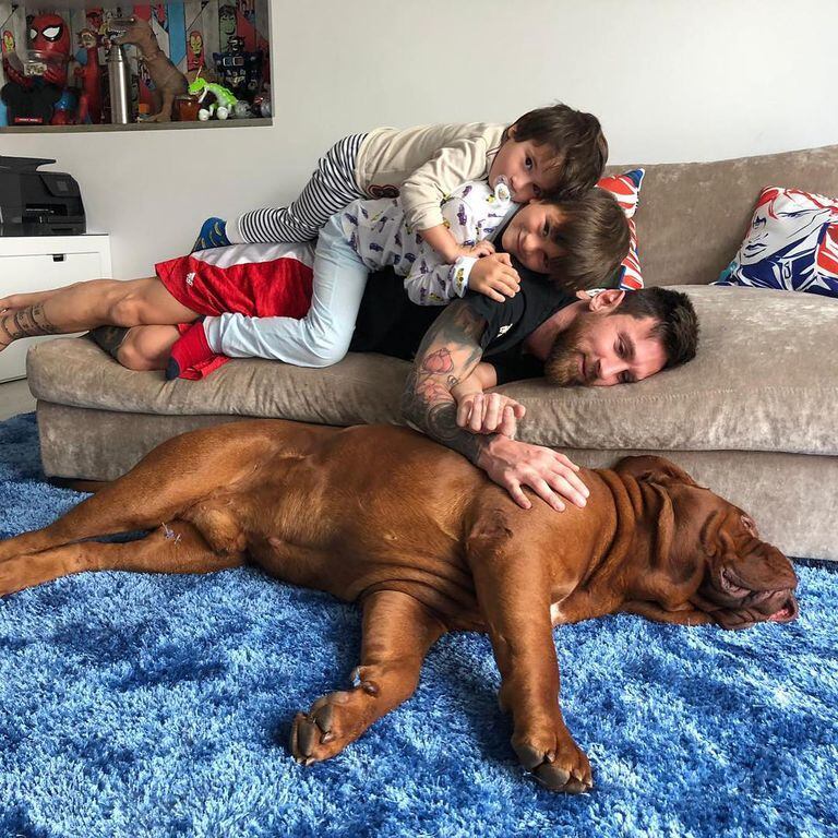 Lionel Messi, con su familia y Hulk