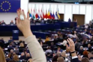 Sesión del Parlamento Europeo el miércoles 18 de enero de 2023 en Estrasburgo, Francia. (Foto AP/Jean-Francois Badias)