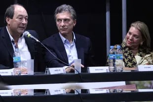 Mauricio Macri, Ernesto Sanz y Elisa Carrió, los referentes de "Cambiemos"