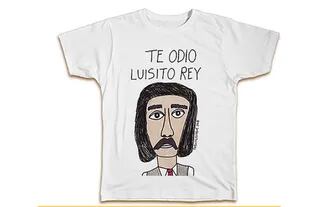La remera con la caricatura de Luisito Rey, el malvado más odiado de México
