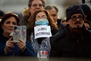 Una protesta contra el súper pase sanitario en Turín, el sábado pasado