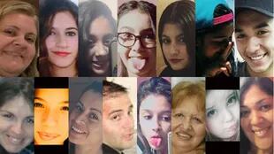 De izq a derecha, arriba: Karina Gómez (38), Florencia Pardini (15), Camila Saucedo Jara (12), María Sol Silva (13), Sol Villagrán (17), Valentina Arias (13), Marcos A. Velazquez (19). Abajo: Fátima López (33), Camila Mastropierro (14), María Ángeles Pérez (31), Damián Pinelli (35), Marianela Aragón