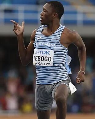 Letsile Tegobo tiene como ídolo al legendario Usain Bolt, por quien celebró de esa manera