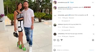 Antonela Roccuzzo le dedicó un dulce saludo a Lionel Messi