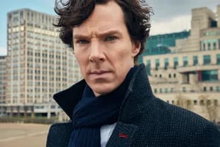 Benedict Cumberbatch como Sherlock Holmes en la ficción de BBC