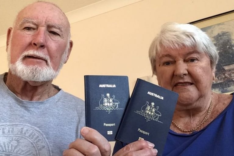 John y Margaret Sparks pasaron más de un año en Reino Unido, sin poder regresar a Australia