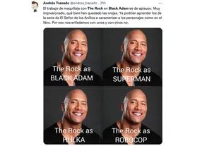 Para los twitteros, The Rock no sabe hacer otro personaje