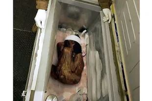 El cuerpo momificado del niño se encuentra en una cámara de frío y no se expone al público