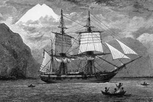 El HMS Beagle, con el que Charles Darwin recorrió el Cono Sur entre 1832 y 1835