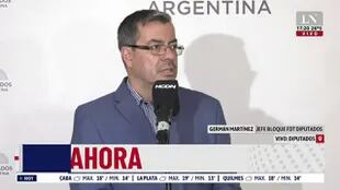 Germán MartÍnez: "No estoy de acuerdo con la resolución firmada por Massa"