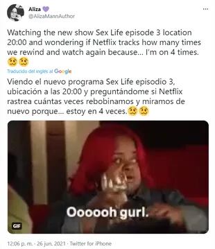 Los usuarios compartieron sus reacciones en Twitter al ver el episodio tres de Sexo/Vida en Netflix
