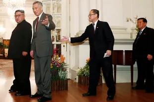 Kim fue recibido por el primer ministro Lee Hsien Loong
